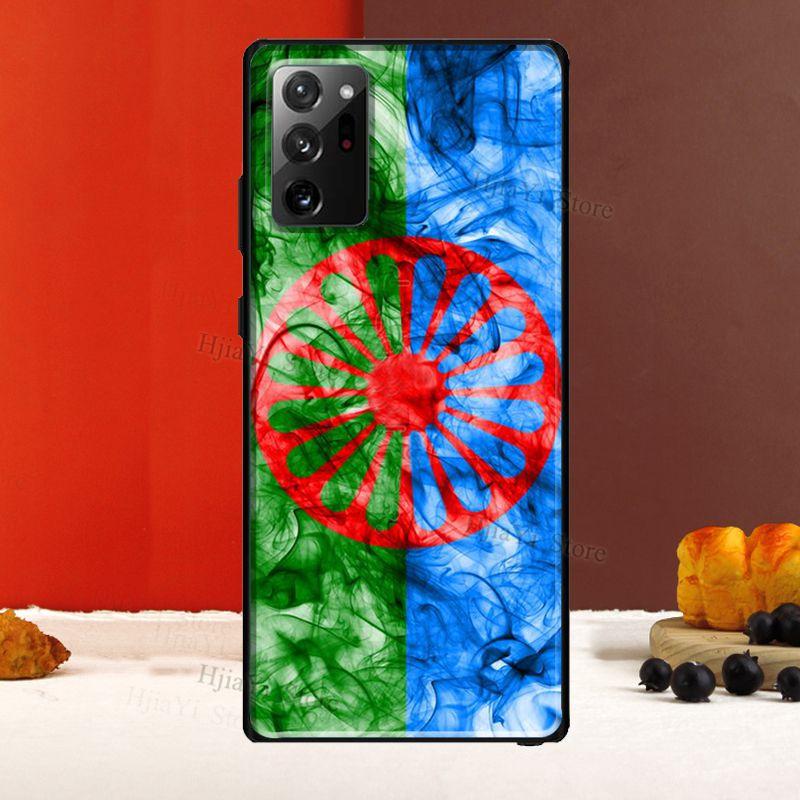 Pouzdro s motivem cikánské romské vlajky pro Samsung Galaxy S20 FE S22 S21 Ultra Note 20 Note 10 S8 S9 S10 Plus