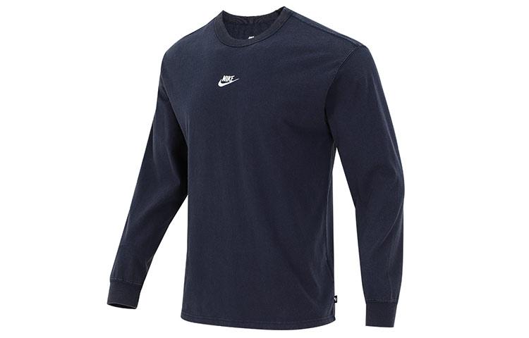 Nike T Shirts Men s Navy Blue Crew Neck Moderate Straight Fit DJ1583-451 XL