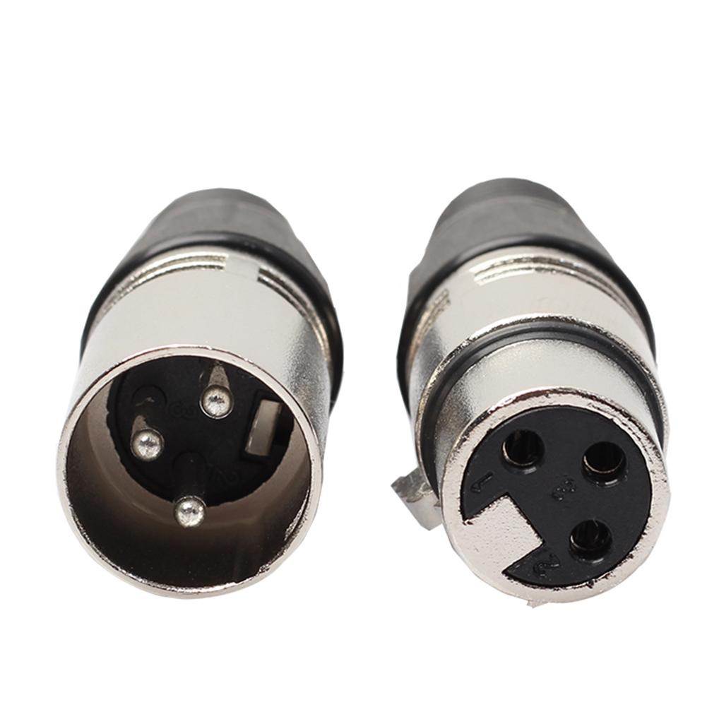 8pcs MIC Cable Terminal 4 Male 4 Female 3Pin Cannon XLR Connector Zinc Alloy Socket Panel Mount Chassis for Mixer Amplifier