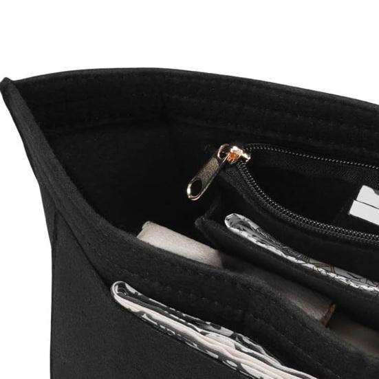 Handtaschen-Organizer-Einsatz Leichte Filz-Geldbörse mit innerem Reißverschluss-Design Langlebig Schützt Und Organisiert Geldbörse Tägliche Nutzung