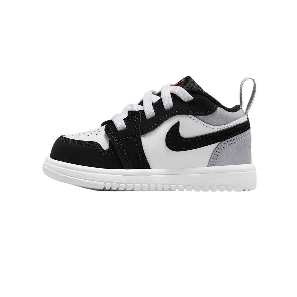 Air Jordan 1 Low ALT SE TD White Black Matte Silver Baby Sneakers Fire-Red IB3886-106