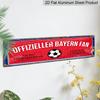 2D Flat, Bavaria Ventilator Decorative Metal Sign - 4.0x16.0inch Retro Football & Beer Design, Alumium Decorative Sign, Vintage Wall Art for Sports