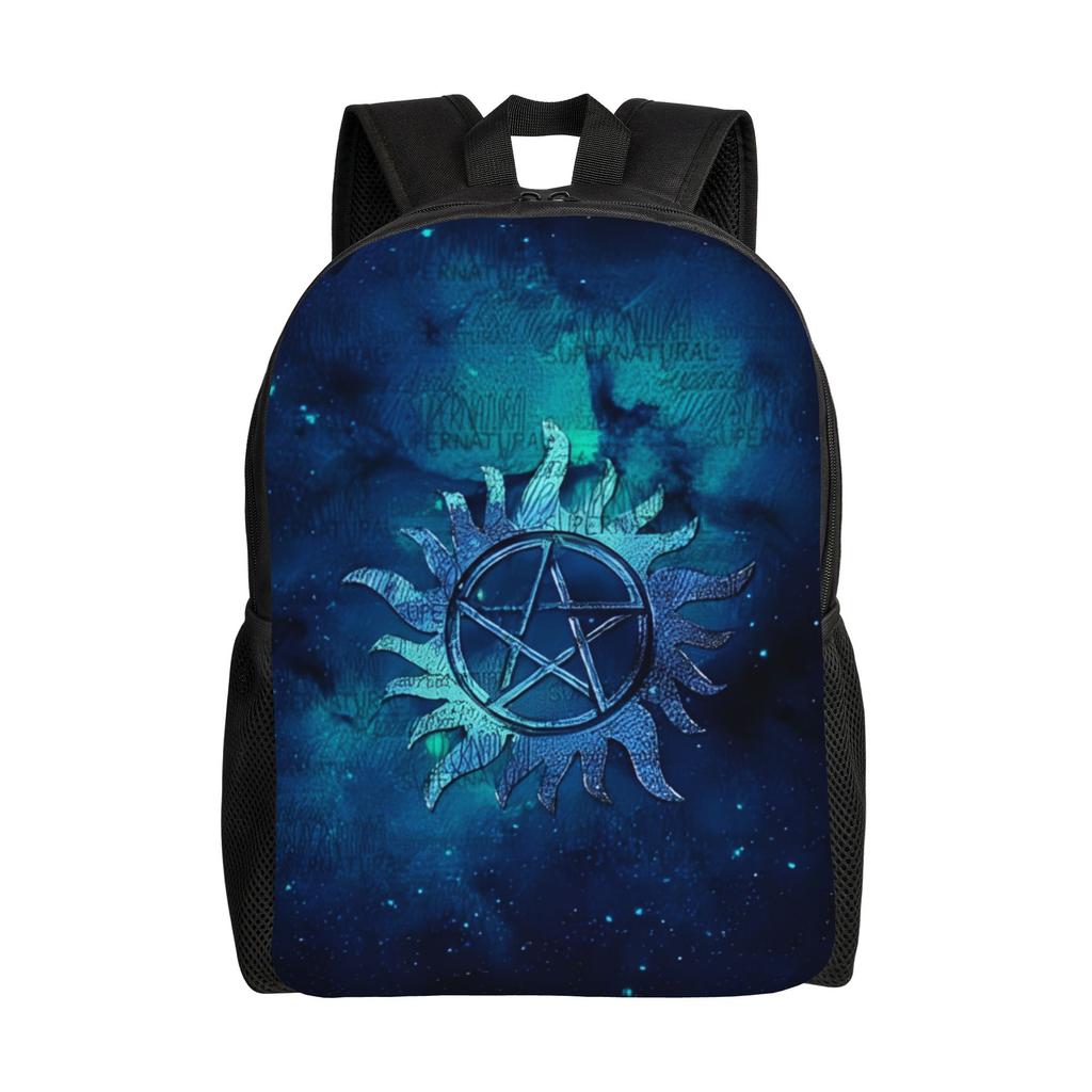 Carry On My Wayward Son Backpack Cool High School Business Daypack Supernatural Movie Symbols College Shoulder Bag Outdoor