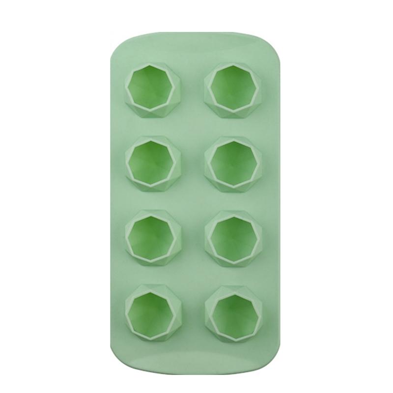 Food Grade 8 Ice Tray Easy Releasing and Cleaning Silicone Ice Making Molds Silicone Texture for Kitchens Restaurant
