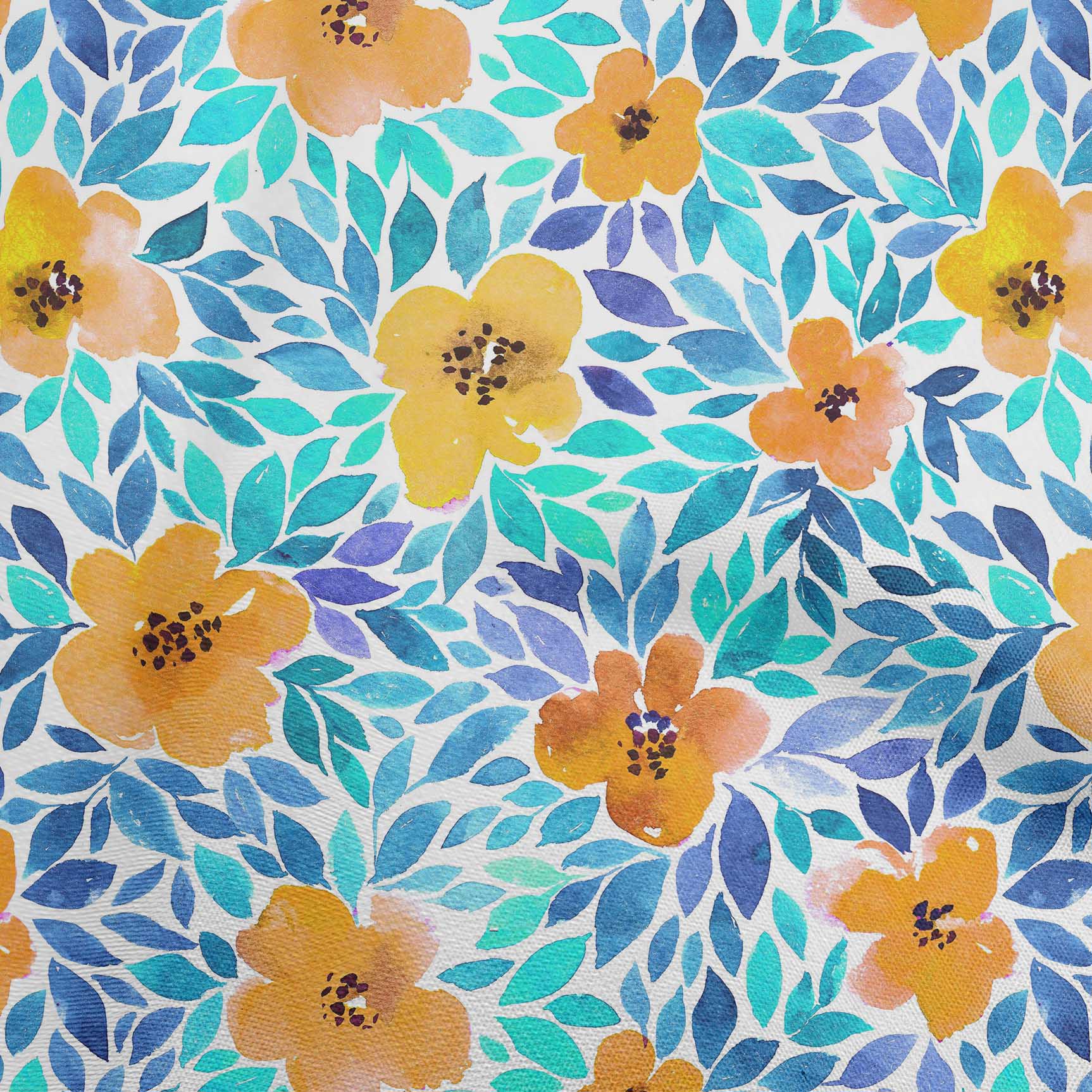 

OneOone Cotton Flex Lime Green Тканина з квітковим малюнком для шиття Тканина з принтом у дворі 40 дюймів 42 Inch Wide - Viscose Chiffon бірюзовий колір синій