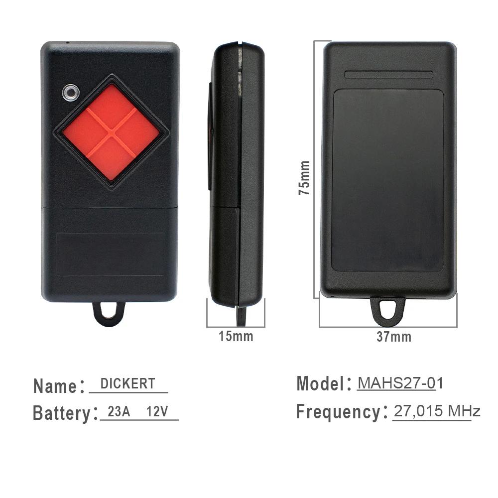 Dickert MAHS27 MAHS27-01 MAHS27-04 27,015MHz Handsender Garagen-Fernbedienung 27MHz Tor Türöffner