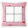 Custom Photo Pillow Case Diy I Love You Print Peach Skin Cushion Cover Valentine Gift For Couple Bedroom Sofa Decor 45X45