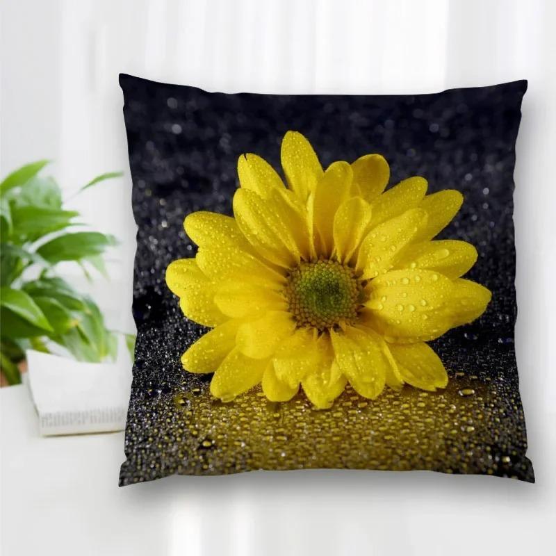 Hot Sale Best Gift Floral Daisy Square Decorative Pillowcase