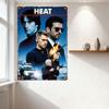 Vintage Rostig Metallskylt Heat Film Affisch Brottsdrama Konst Tennskylt för Man Cave Bar Hem Väggdekor