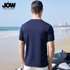 Summer Round Neck Short-Sleeved T-Shirt with Mulberry Silk
