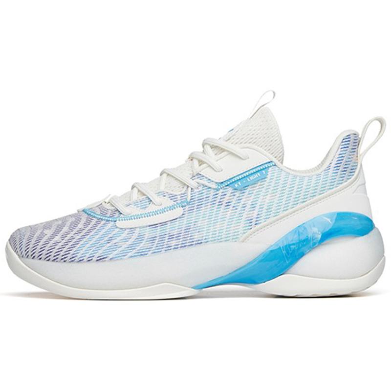 Anta Light Cavalry 7 Wear-Resistant Slip-Resistant Low-Top Performance Basketball Shoes Men s White Blue Sneakers 112221606-5 42