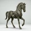 3D Printing Hollow Horse Figurine Suitable For Desktop Desk Office Horse Model Landscape Decor