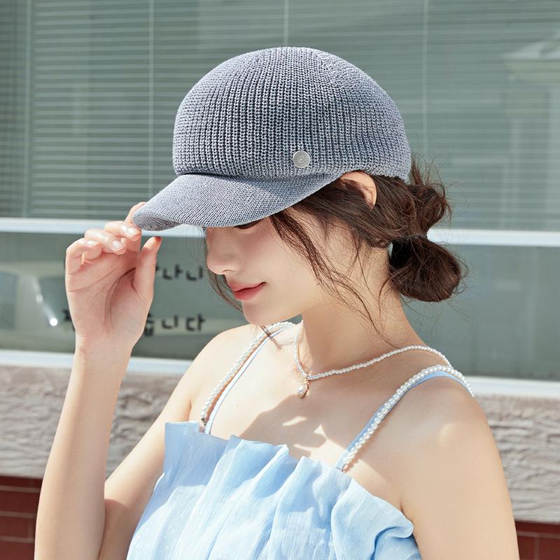 Baseball Cap Summer Thin Knitted Cap Vacation Sun Hat Women's Outdoor Sun Protection Visor Equestrian Hat Fashion