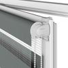Double Roller Blind Dark Gray 50x100 cm Fabric Width 45.9 cm Polyester