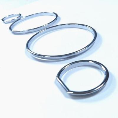 One Set of 4 Pieces - Chrome Styling Dashboard Gauge Ring Set For BMW E32 / E34 Models