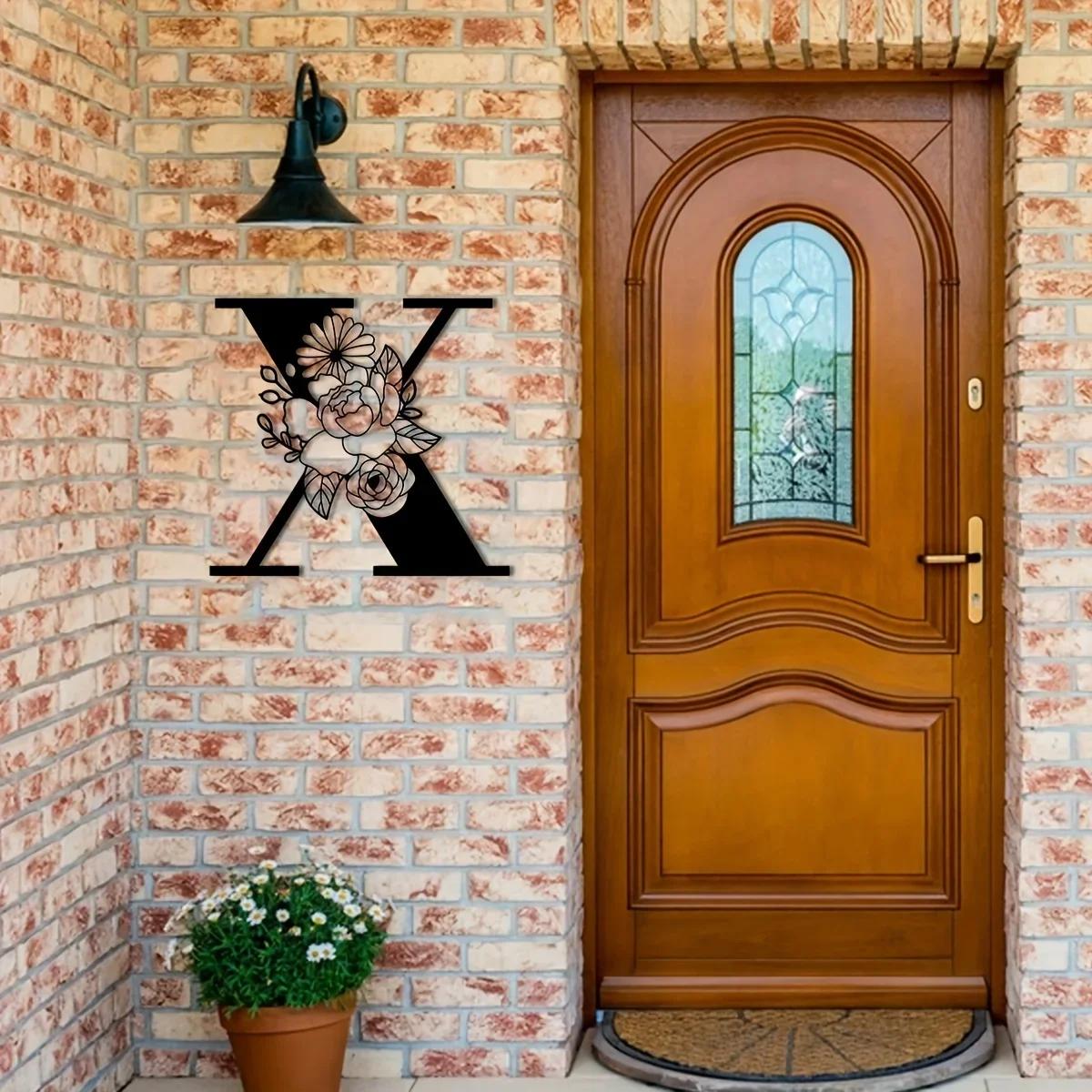 Потрясающая металлическая табличка с цветочными буквами-монограммами! Металлическое — фото 25