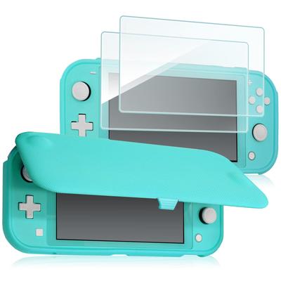 ProCase Flip Case for Nintendo Switch Lite (2019) – Slim Clear Soft TPU Protective Cover with 2 Tempered Glass Screen Protectors