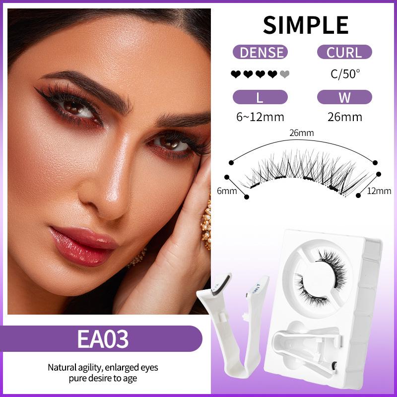 Magnetic False Eyelash Set - Lightweight Little Devil, No Glue, Super Natural Faux Mink