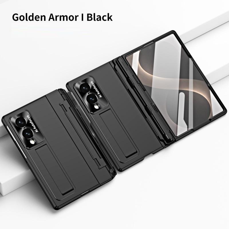For Samsung Galaxy Z Fold 8 Ultra / 8 7 6 5 4 3 360 Full Protection Hinge Case Folding Cover Tempered Glass Film Stand PC Case