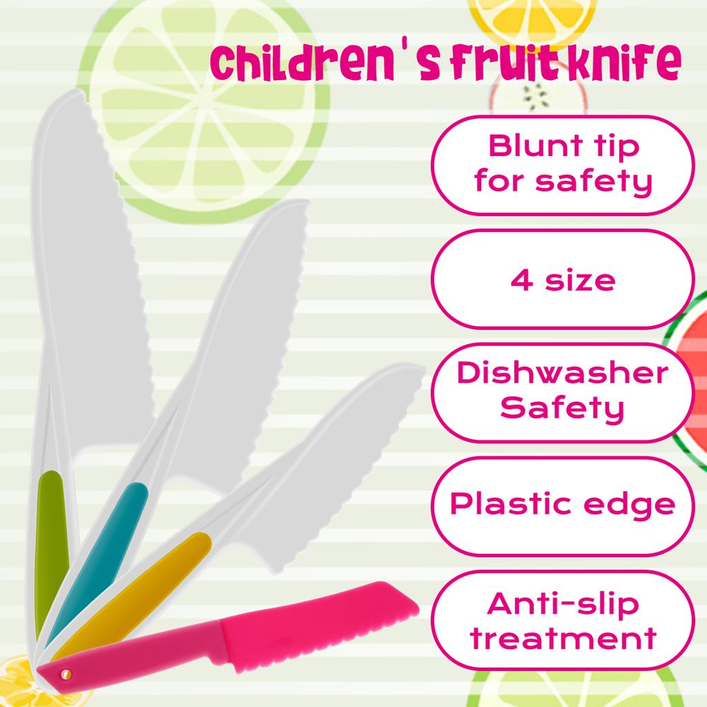 Kids Cooking Cutter Set Safe Reusable Plastic Toddler Kitchen Cutter Set with Woody Cutter Serrated Cutter Potato Crinkle Cutter