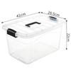 Clear Plastic Storage Organizer with Lid - Portable Handheld Box for Desktop & Toy Organization
