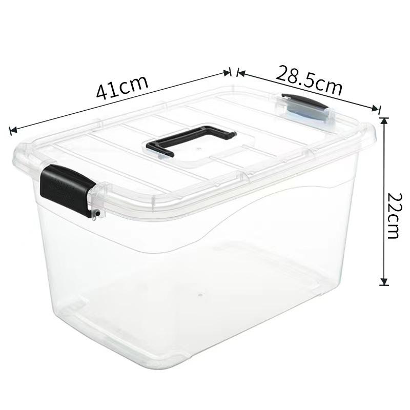 Clear Plastic Storage Organizer with Lid - Portable Handheld Box for Desktop & Toy Organization