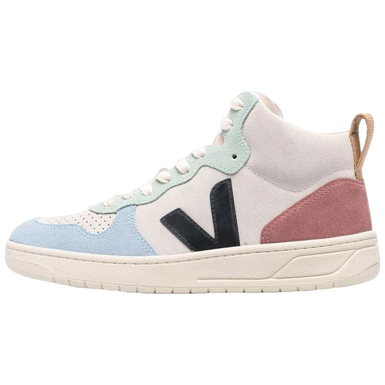 VEJA V 15 High Top Beige Light Blue Black Women s VQ0302821A 37