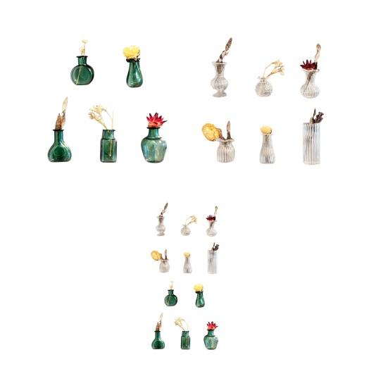 5/6/11Pcs Mini Vase Refrigerator Magnet DIY Home Office Kitchen Locker Fridge 3D