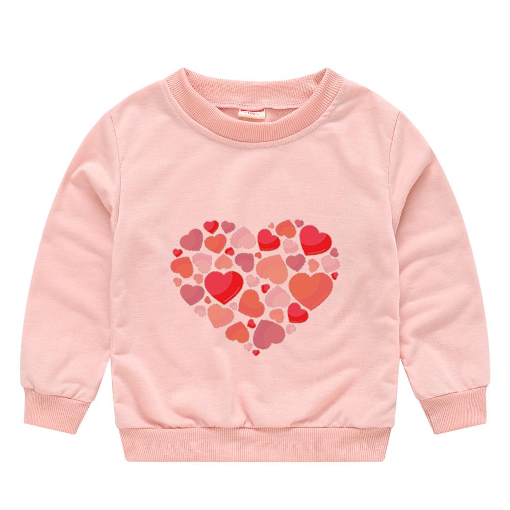 Children's Children's New Year Red Pullover Sweater Baby Cute Cartoon Avatar Round Neck Bottoming Shirt Tops