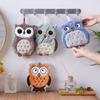 2-Pack Owl-Shaped Bathroom Hand Towels, Hangable Hand Towels, Owl Series, Lint-Free, Odor-Free, Super Soft