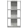Bookshelf 3 Shelves Concrete Grey 60 x 30 x 120 cm Engineered Wood