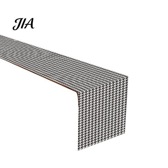 Washable Rectangular Desk Runner Modern Geometric Table Runner, Black And White Checkered Stylish Pattern 72 Inch Striped for Dining Decor Easy Care
