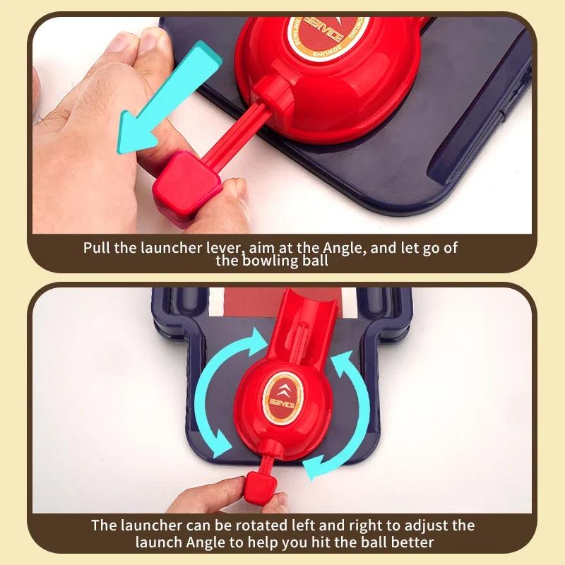 Non-Toxic Bowling Soccer Ejection Board Game Funny Interactive Educational Toy Desktop Catapult Bowling Game Toys For Children Kids Gifts
