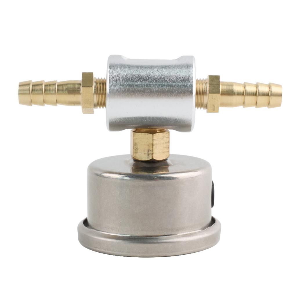 Universal 1/8Npt Fuel Pressure Gauge Liquid Filled Polished Case 0-160Psi And Adaptor Kit For Car Fuel Injection Systems