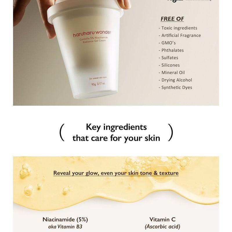 haruharu wonder - Centella 5% Niacinamide Radiance Gel Cream