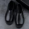 Fashion 2025 Mens Sandals Genuine Leather Men's Sandals Platform Men Beach Casual Shoes Fashion Black Comfort Outdoor Male Slippers