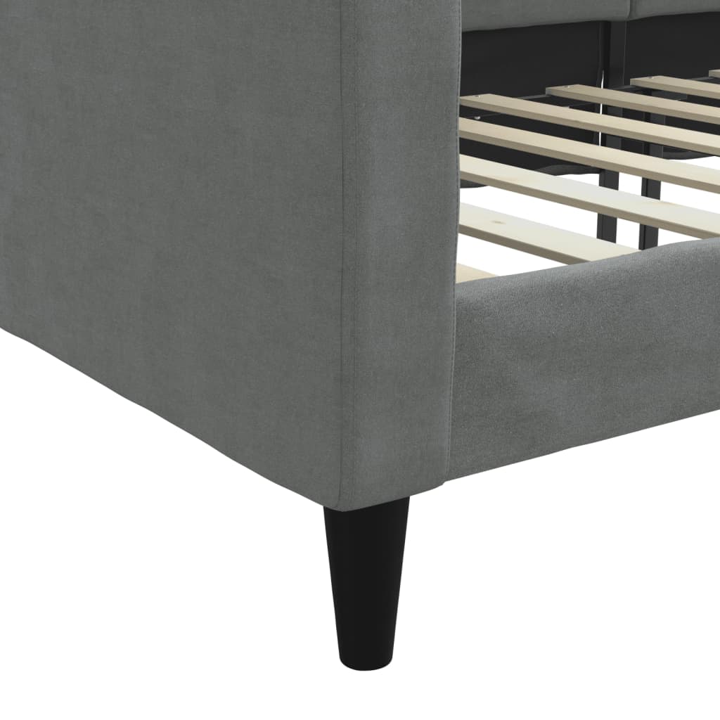 Vidaxl Sofa With Sleeping Function, Dark Gray, 100X200 Cm, Upholstered In Fabric