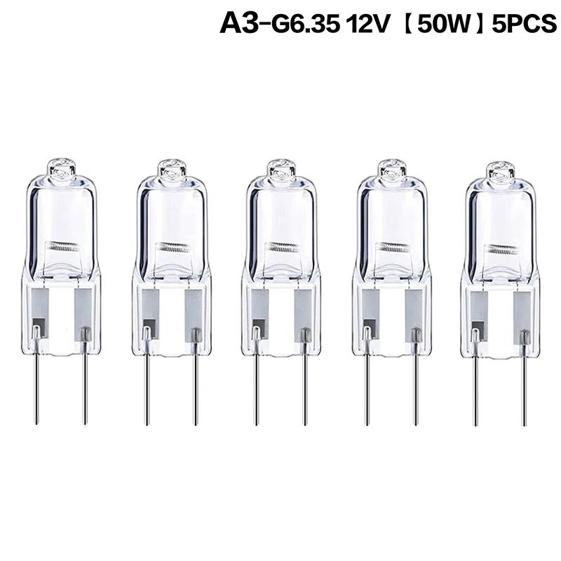 

5Pcs G6.35 12V Halogen Lamp 20W 35W 50W Bulb LED Bulbs Ecological Halogen Bulbs For Cooker Lighting Signal Lights Track Capsules