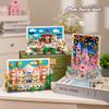 Small Blocks World Architecture Pink Castle 3D Diy Decoration Goods Beautiful Taj Mahal Brinquedos For Girl Plaything Kids Present