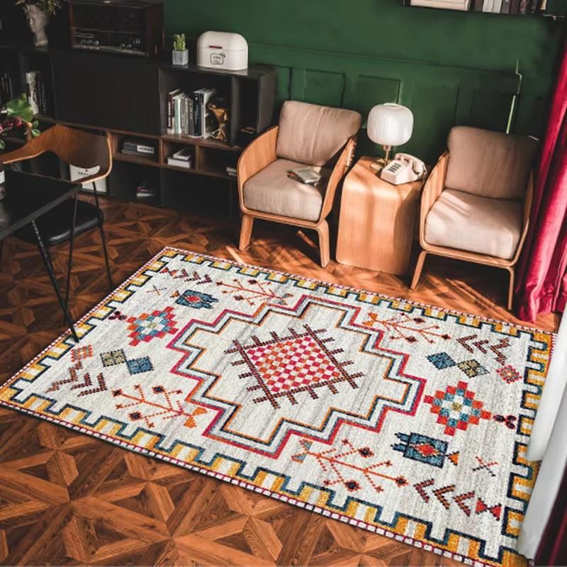 Bohemian Praní v pračce Koberec do obývacího pokoje Měkký Protiskluzový Etnický styl Koberec do ložnice Šatna Skládací Domácí dekorace