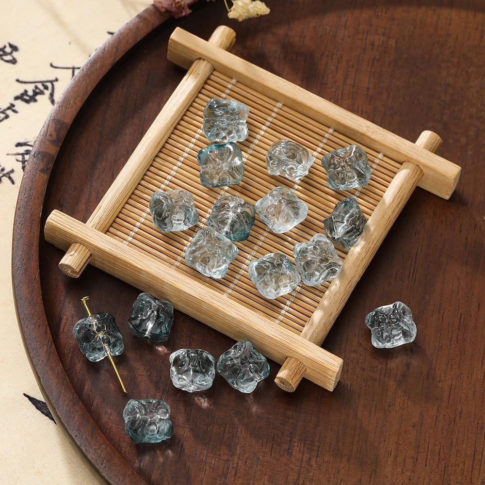 

60Pcs Handmade Crystal Glass Beads Transparent Jewelry Making Accessories DIY Beads Necklace making чёрный/синий