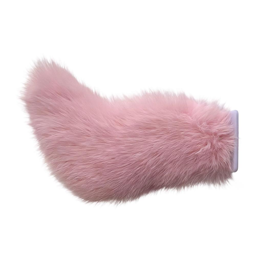 Plush Faux Fur Animal Tail Clip On Costume Accessory Soft Fluffy Tail for Cosplay Party Events Dress Up