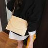 Handmade Straw Beach Shoulder Crossbody Bag Girls Envelope Woven Summer Small Hair Ball Cluth