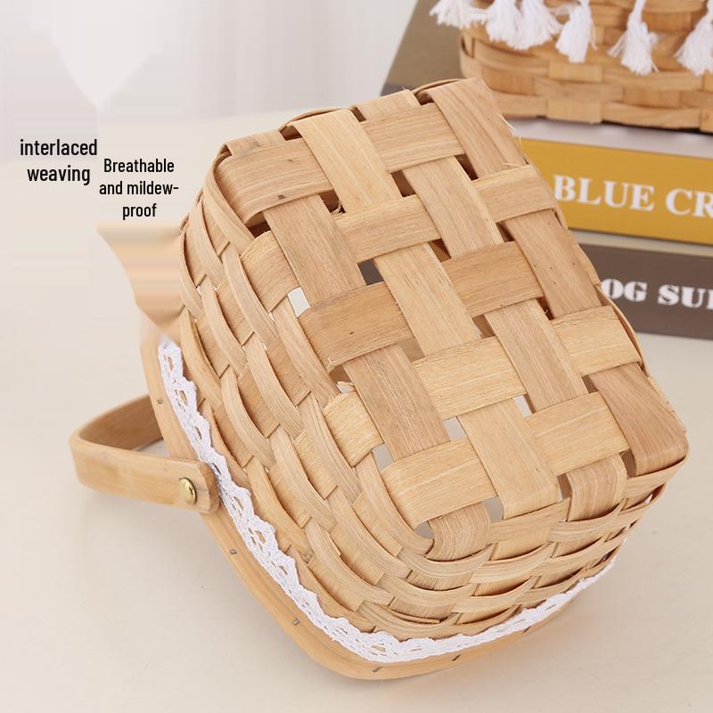 March 8th Women's Day Handmade Woven Flower Basket
