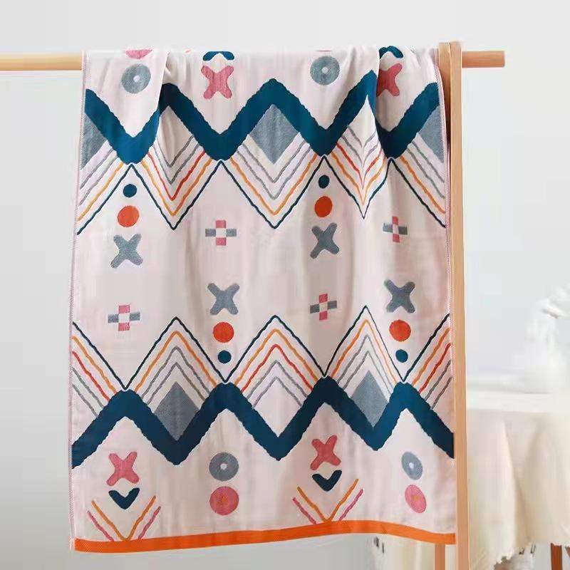 Multi-Layer Gauze Cotton Bath Towel Soft And Comfortable Beach Towel Ethnic Style Sun God Skin-Friendly Water Absorption