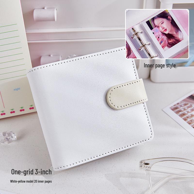 Koreanisches A5 4-Taschen-Kartenalbum mit Magnetverschluss - Ideal für DIY, Polaroids & Idol-Sammlungen (INS-Stil)