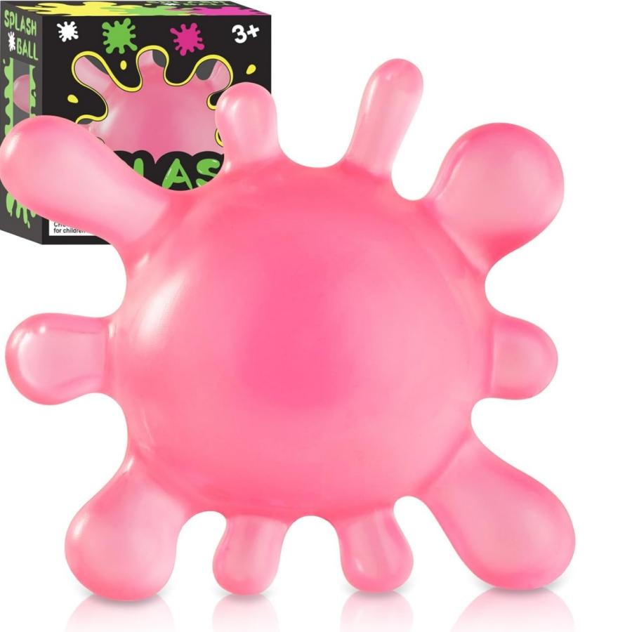 Spetters Vorm Stressbal Vormbaar Knijpspeeltje Zacht Niet Plakkerig Anti-Stress Verlicht Angst voor Kinderen en Volwassenen Cadeau roze