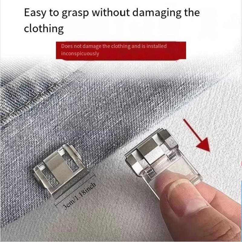 2PCS pants foot anti-mopping artifact, trouser legs are too long to shorten, adjustment buckle, clothes, pants edge fixing clip, invisible nail buckle