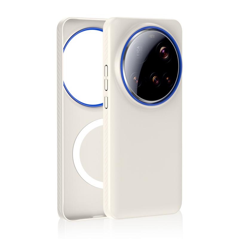 Magnetic Suction Matte Skin Feeling Phone Case for Xiaomi 15 Ultra Mi17 Pro Max 15 14 Ultra Lens Bumper+Non-slip Edge Hard Shell