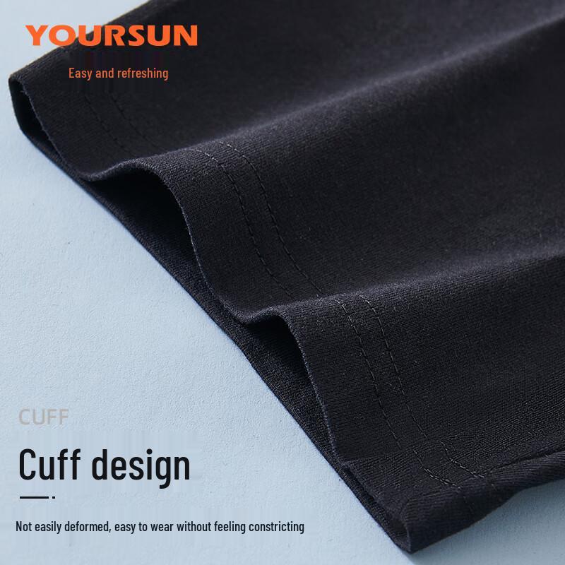 Yiershuang Men's Pure Cotton Round Neck Short Sleeve T-Shirt (2-Pack)